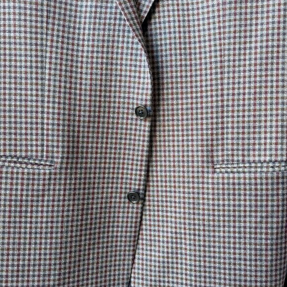 Brooks Brothers Regent Fit gingham Plaid Wool Blend Sport Coat Size 42L - Picture 5 of 12